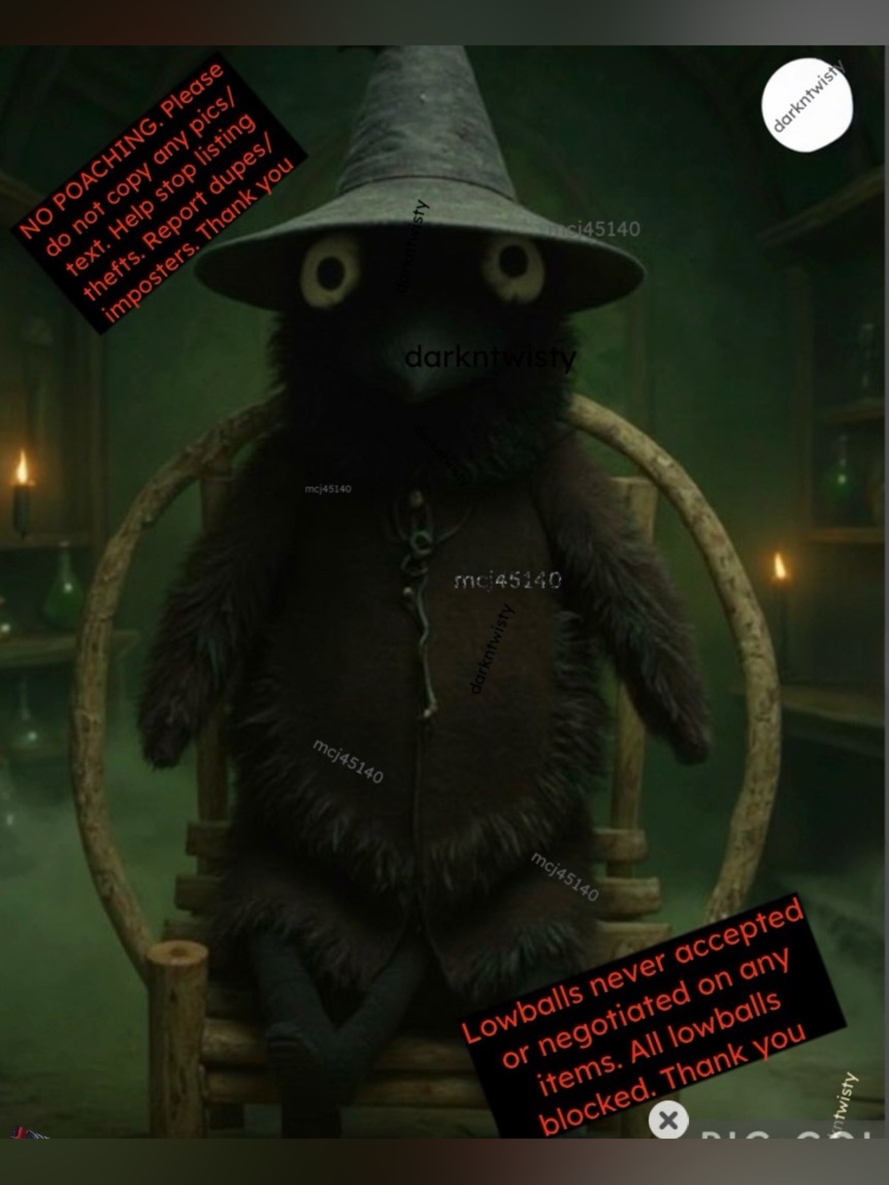 BNWT JELLYCAT HOCUS CROW ADORABLE DIGITAL ERECEIPT AVAIL